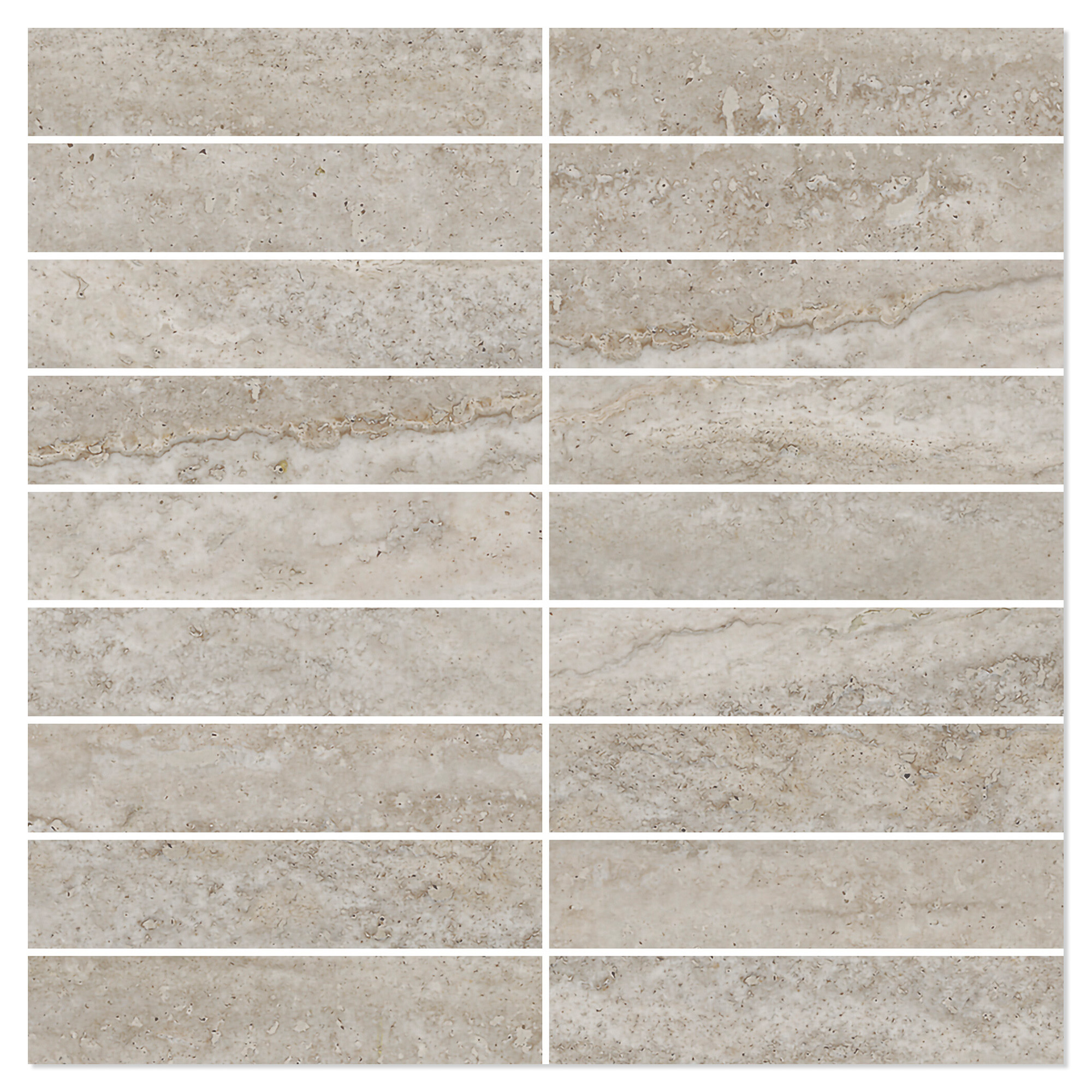 Mosaik Klinker Reflection Greige Mat 30x30 (3x15) cm