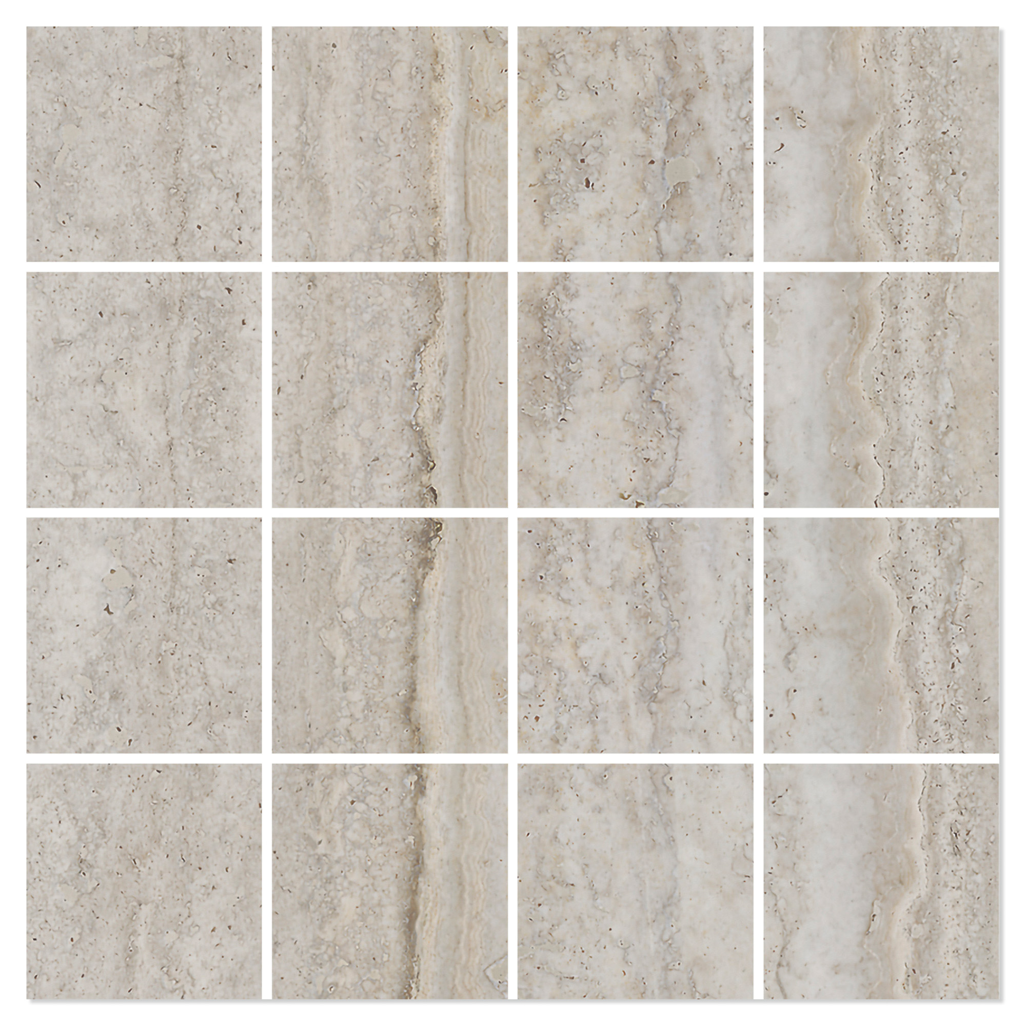 Mosaik Klinker Reflection Greige Mat 30x30 (7x7) cm