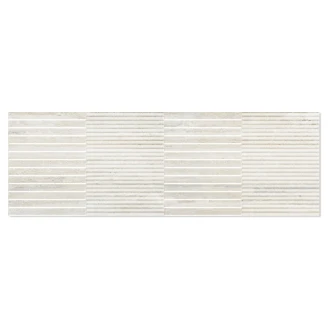 Vægflise Calca Hvidt Relief Mat 40x120 cm