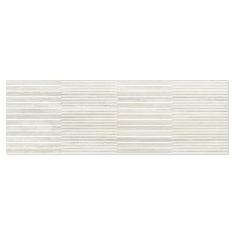 Vægflise Calca Hvidt Relief Mat 40x120 cm
