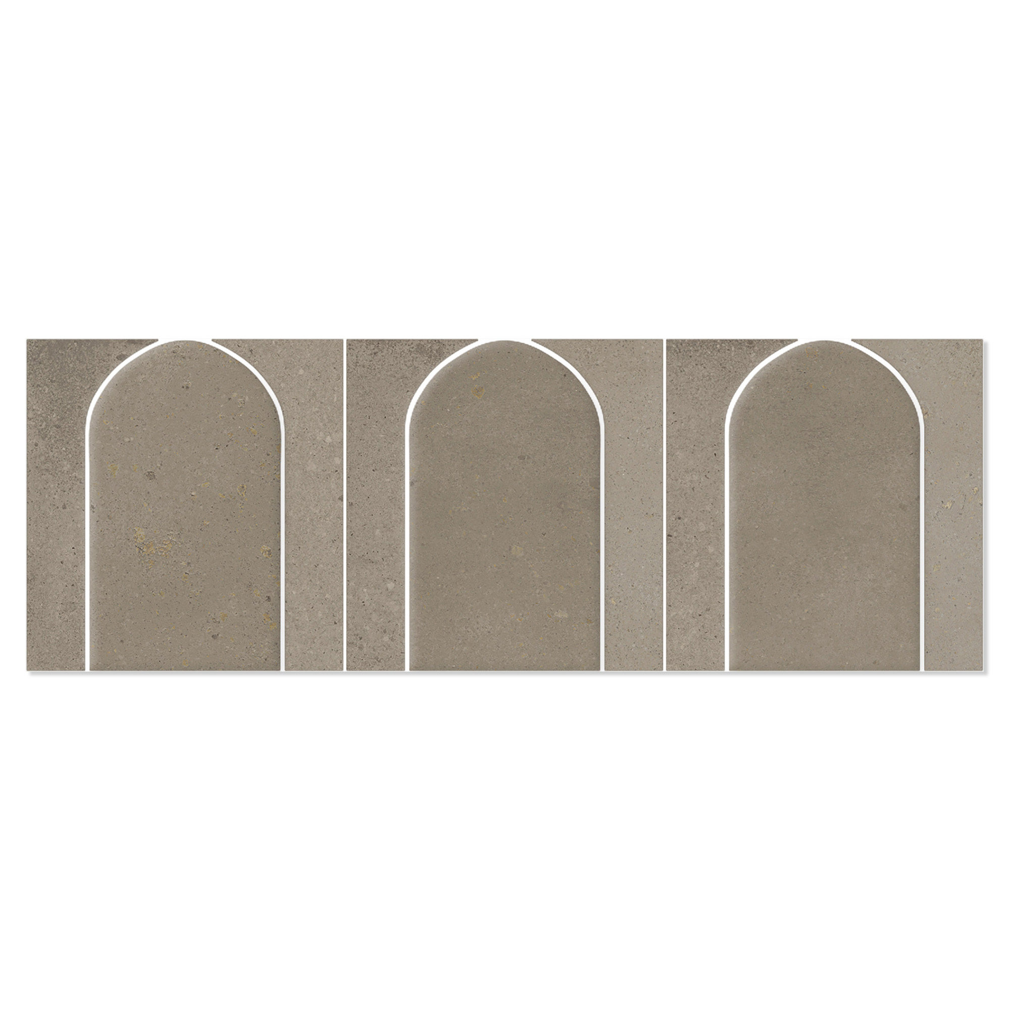 Mosaik Klinker Foundry Grå Beige Blank 44x14 cm