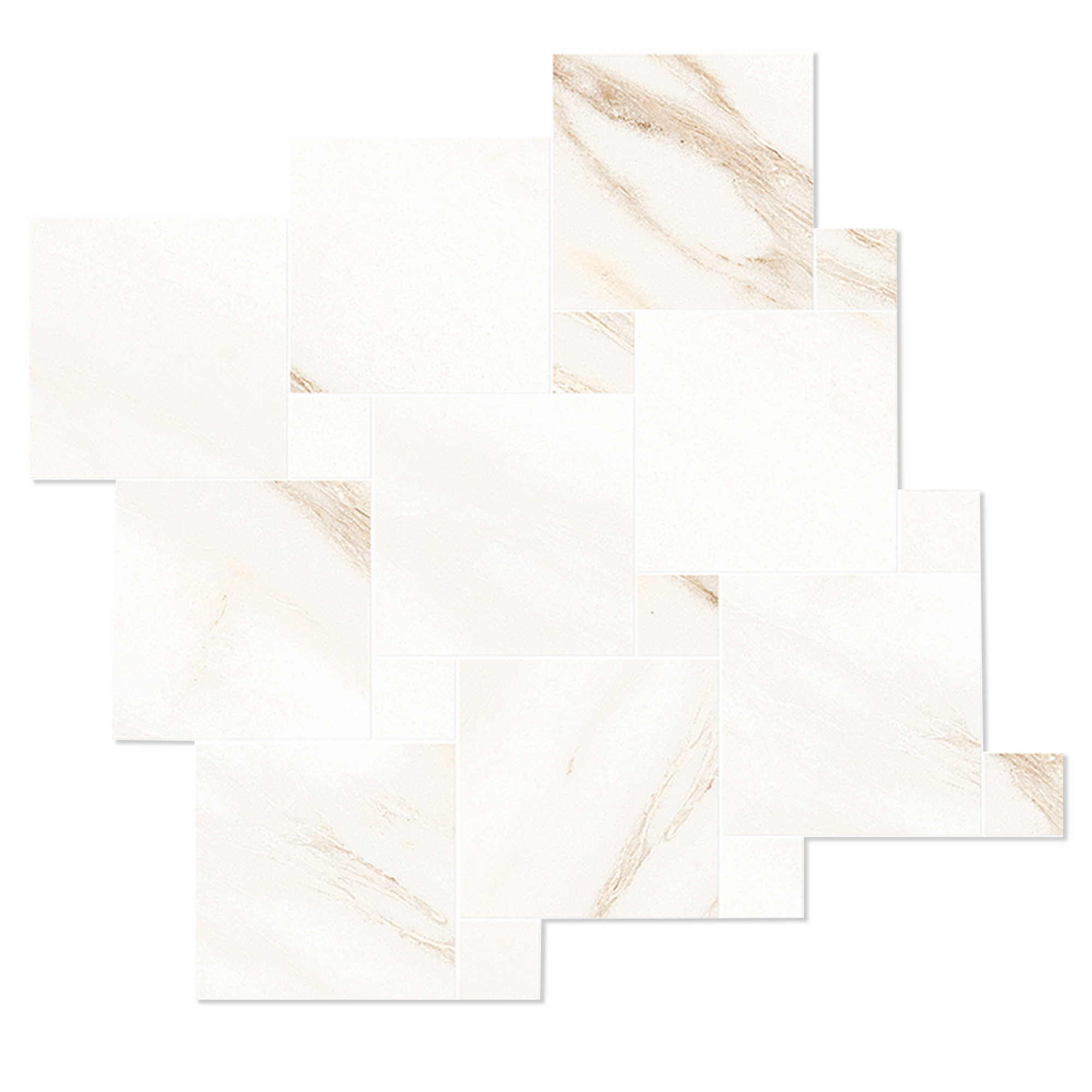 Mosaik Klinker Orian Hvidt Relief Mat 25x25 cm