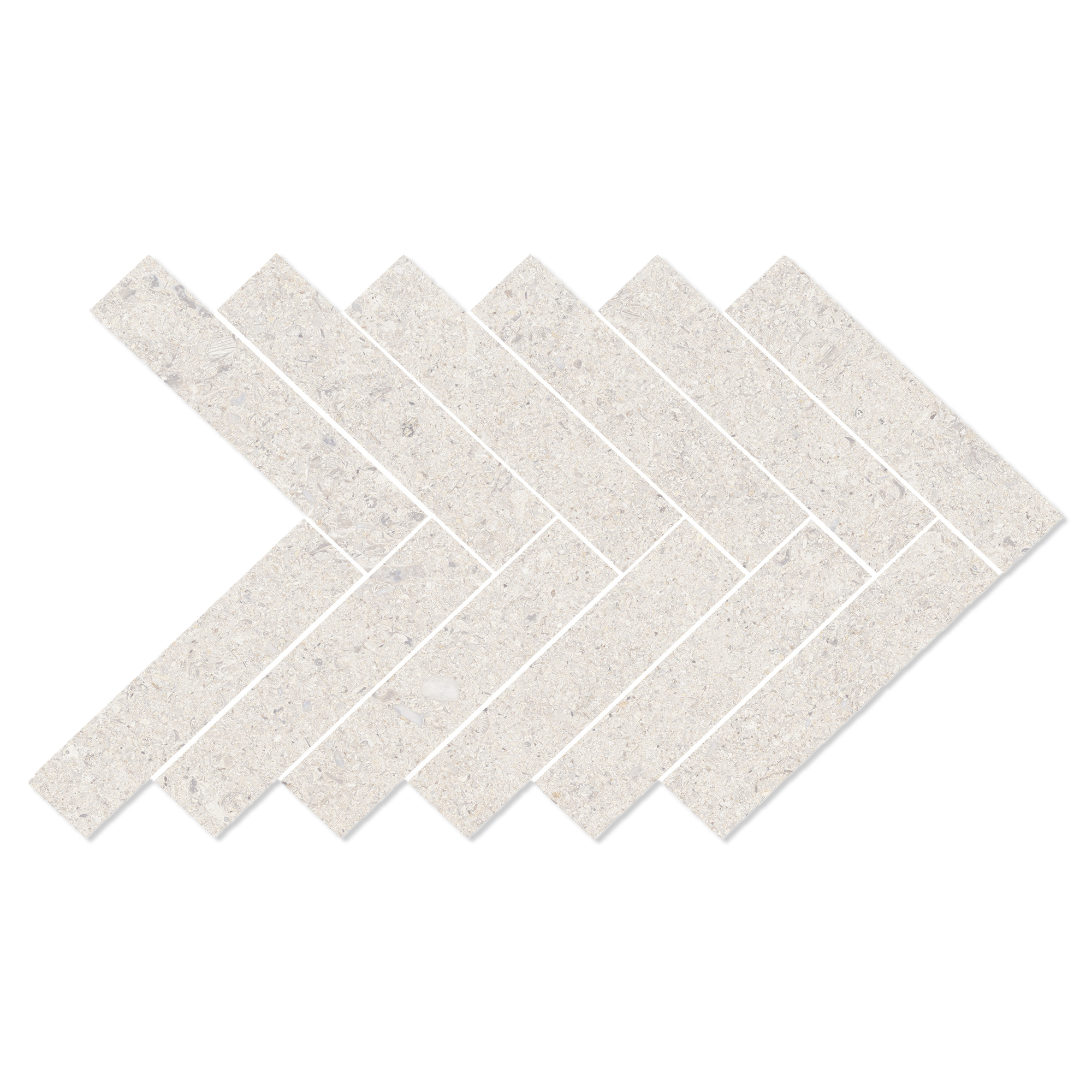 Mosaik Klinker Litha Hvid Halvpoleret 39x22 cm