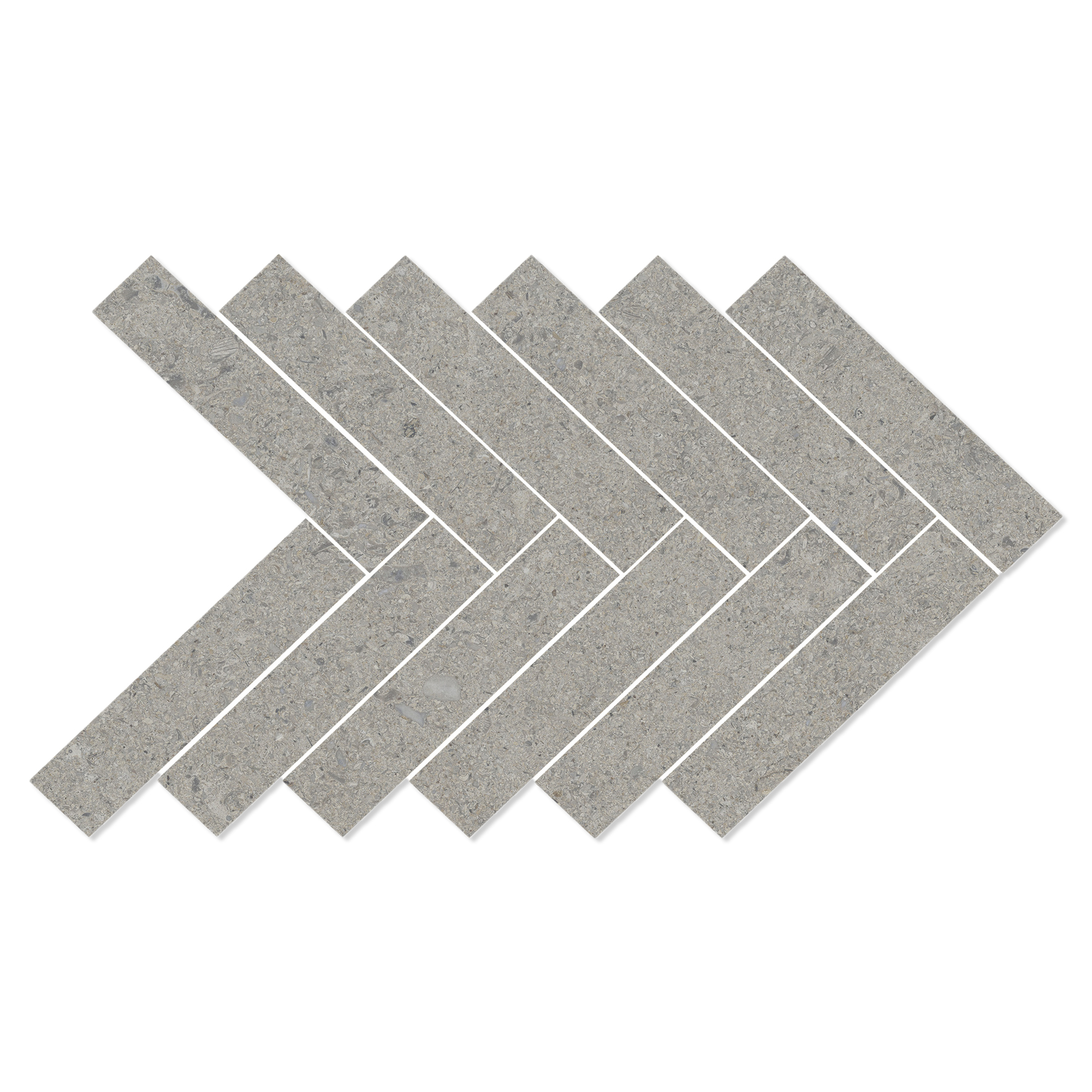 Mosaik Klinker Litha Grå Børstet Mat 39x22 cm