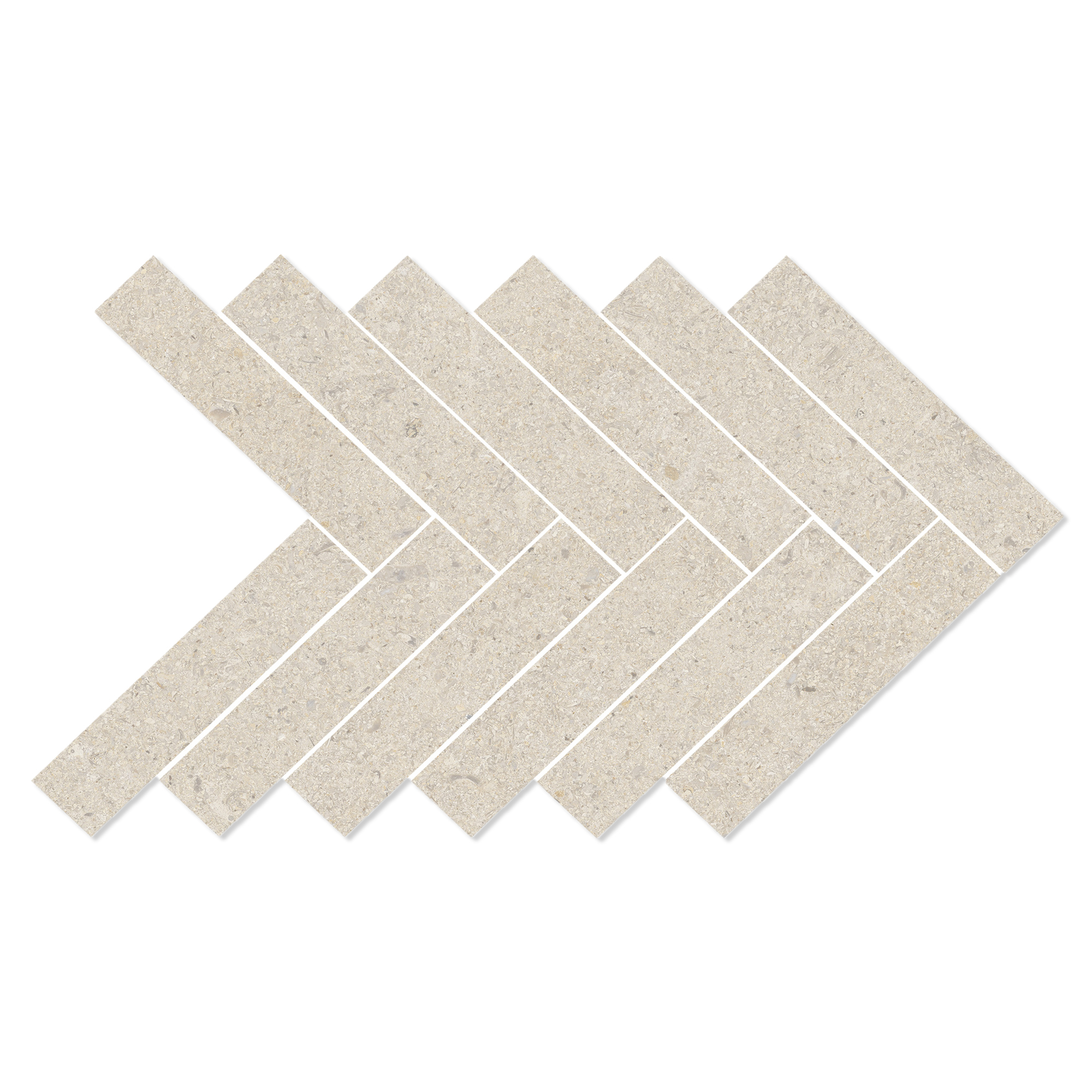 Mosaik Klinker Litha Beige Børstet Mat 39x22 cm