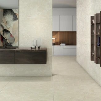 Marmor Klinker <strong>Elora</strong>  Beige Tekstureret Mat 120x120 cm