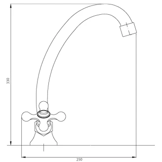 Håndvaskarmatur <strong>Loxley</strong>  20 cm Krom Blank