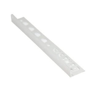 Fliseliste i Blank Aluminium <strong>L-Profil</strong> , 10mm x 2.5m