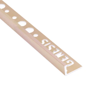 Fliseliste Blank Kobber <strong>L-Profil</strong> , 10mm x 2.5m