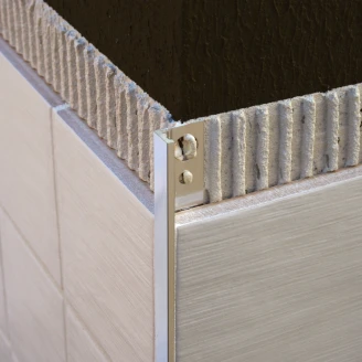 Fliseliste Blank Kobber <strong>L-Profil</strong> , 12mm x 2.5m