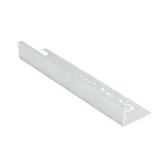 Fliseliste i Børstet Aluminium <strong>L-Profil</strong> , 8mm x 2.5m