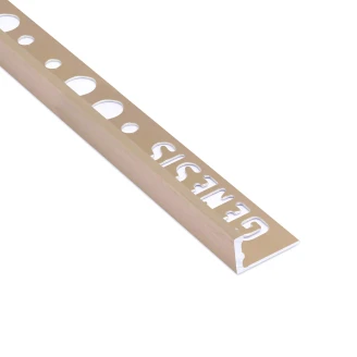 Fliseliste i Børstet Kobber <strong>L-Profil</strong> , 10mm x 2.5m