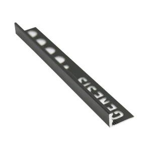 Fliseliste Sort Mat <strong>L-Profil</strong> , 22.5mm x 2.5m