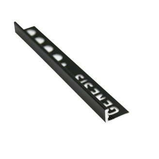 Fliseliste Sort <strong>L-Profil</strong> , 8mm x 2.5m