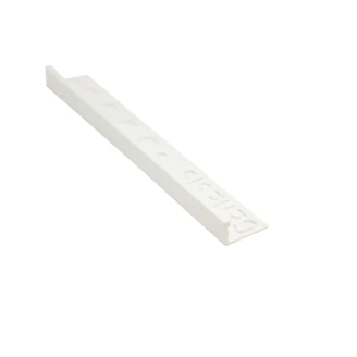Fliseliste i PVC Hvid L-Profil, 10mm x 2.5m