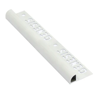 Fliseliste i Mat Aluminium med Rund Lukket Profil, 12mm x 2.5m
