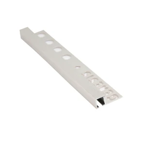 Fliseliste i Børstet Aluminium Firkantprofil, 10mm x 2.5m