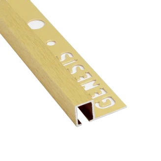 Fliseliste i Børstet Kobber Messing, 12mm x 2.5m