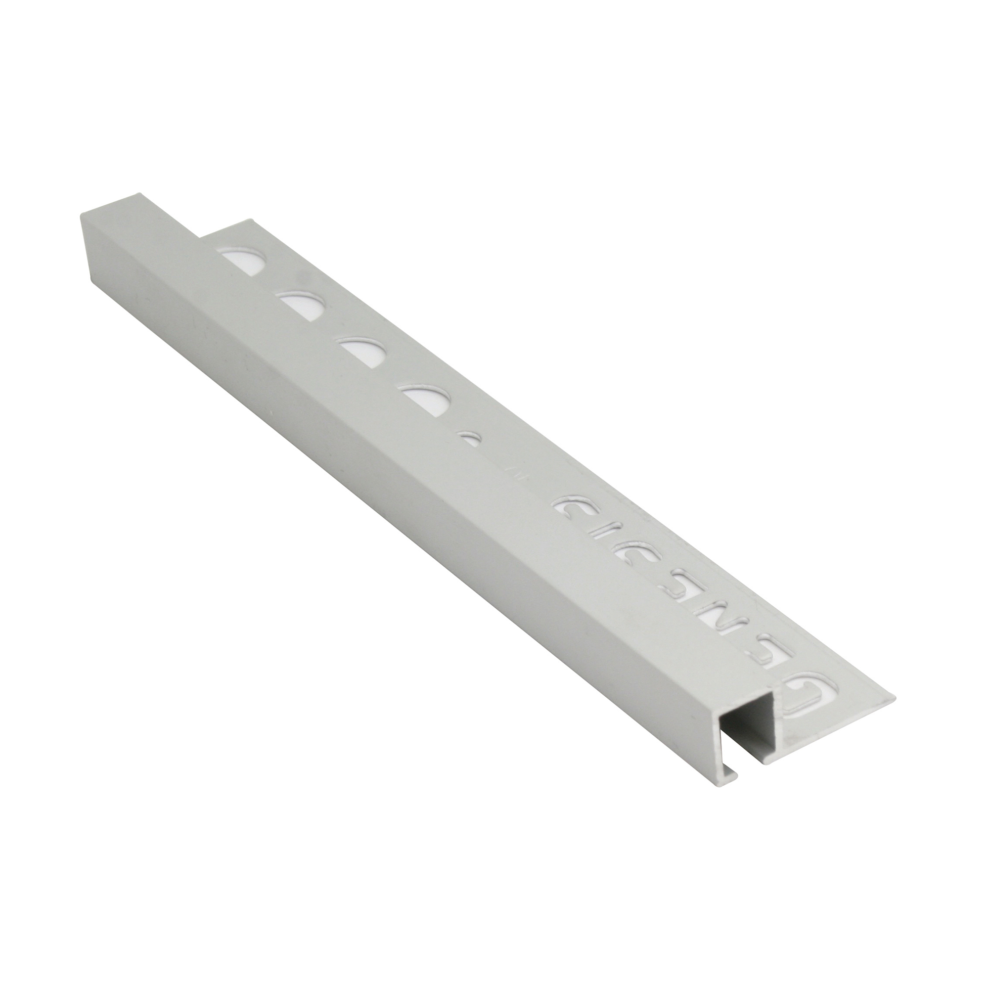 Fliseliste i Mat Aluminium Firkantprofil, 12mm x 2.5m