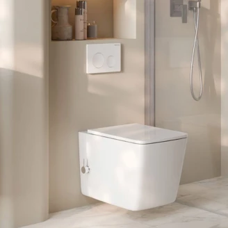 Væghængt Toilet <strong>Frisk</strong>  Hvid Blank med Bidetfunktion