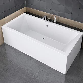 Badekar <strong>Matera</strong>  Hvid Blank 165 cm (Uden Panel & Afløb)