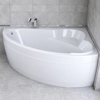 Badekar <strong>Grasse</strong>  Hvid Blank 160 cm Højre (Uden Panel & Afløb)