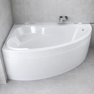 Badekar <strong>Grasse</strong>  Hvid Blank 160 cm Venstre (Uden Panel & Afløb)