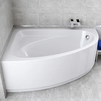 Badekar <strong>Ponte</strong>  Hvid Blank 140 cm Venstre (Uden Panel & Afløb)