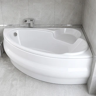 Badekar <strong>Veria</strong>  Hvid Blank 170 cm Højre (Uden Panel & Afløb)