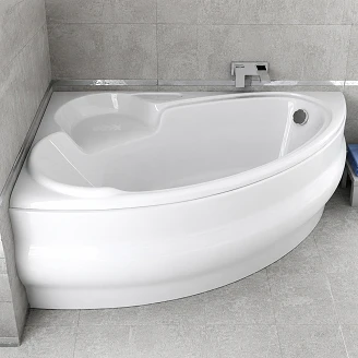 Badekar <strong>Veria</strong>  Hvid Blank 170 cm Venstre (Uden Panel & Afløb)