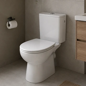 Kompakt Toilet <strong>Funkia</strong>  Hvid Blank