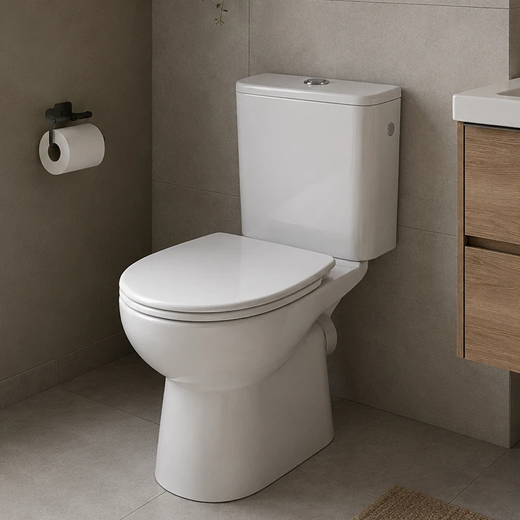 Kompakt Toilet Funkia Hvid Blank