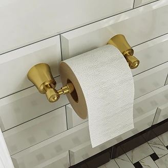 Omnires Toiletpapirholder <strong>Art Line</strong>  Børstet Messing Mat