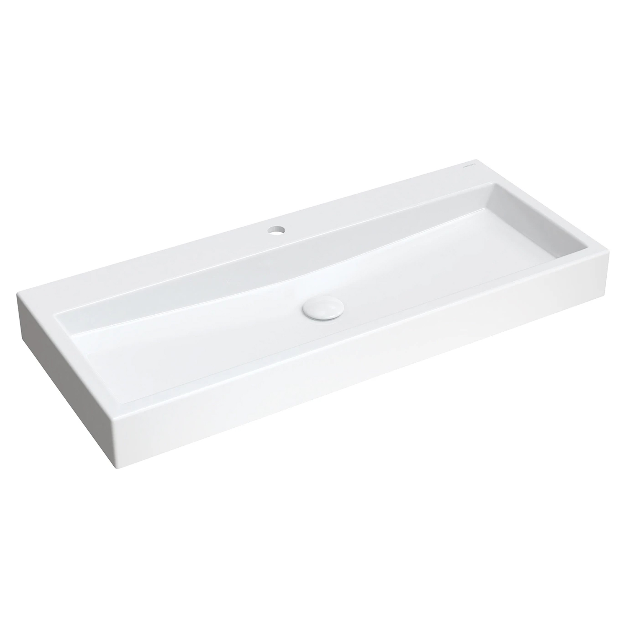 Omnires Væghængt Håndvask Thasos M+ Hvid Blank 100x42 cm