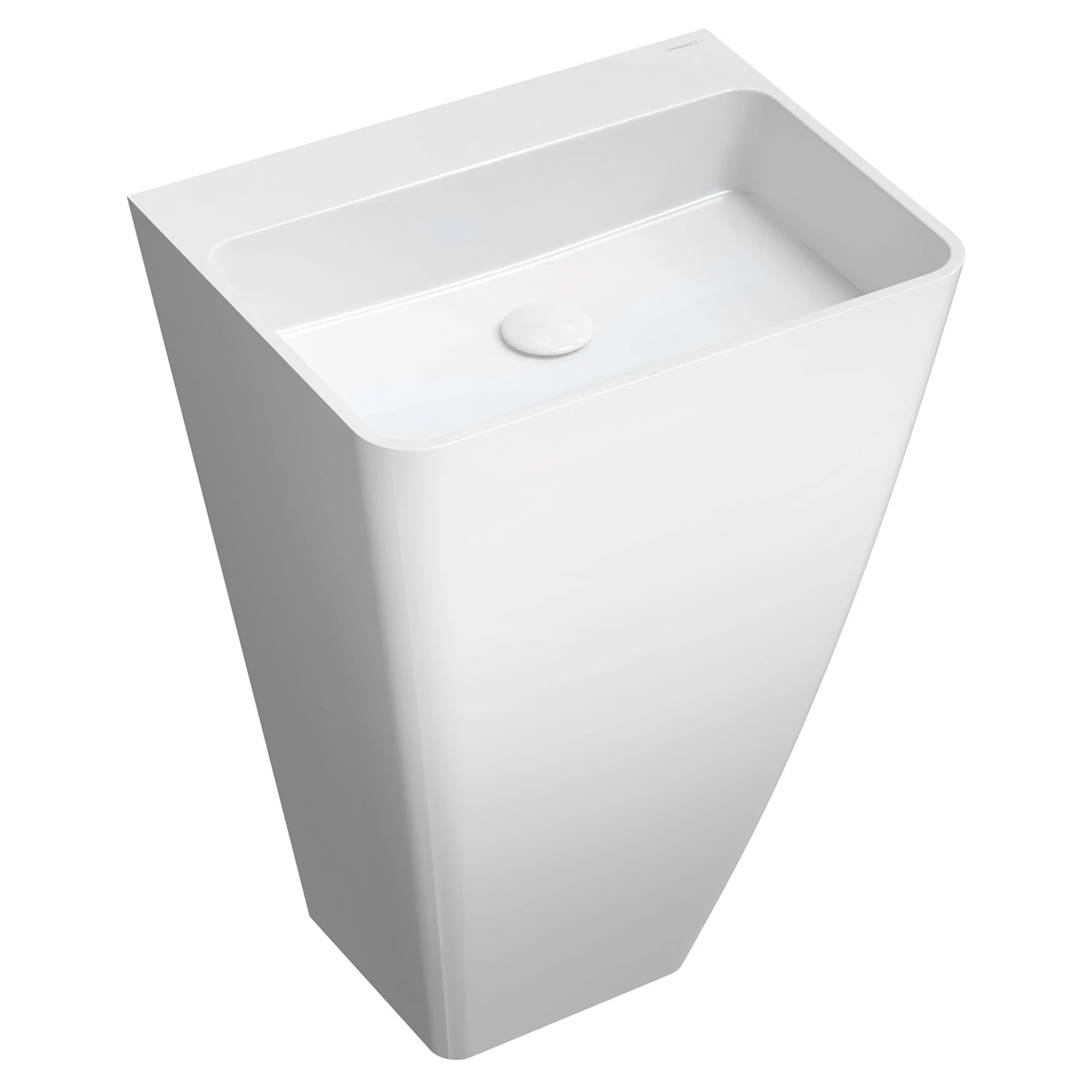 Omnires Fritstående Håndvask Parma M+ Hvid Blank 55x43 cm