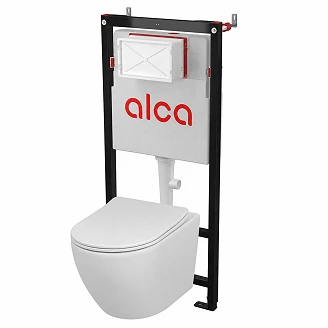 Væghængt Toiletpakke <strong>Marone</strong>  Hvid Blank med Indbygningscisterne Alca