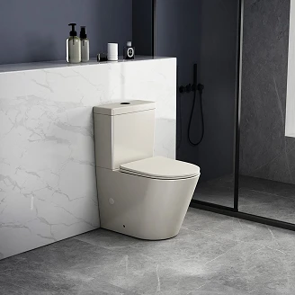 Toilet Flowe Beige Mat