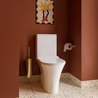 Toilet <strong>Trevio</strong>  Hvid Blank P-lås