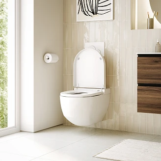Væghængt Douchetoilet <strong>Sensio</strong>  Hvid Blank