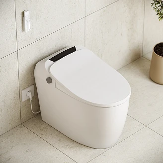 Gulvstående Douchetoilet <strong>Sensio</strong>  Hvid Blank