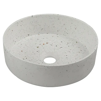 Cement Håndvask <strong>Gresta</strong>  Rund Lysegrå Mat 36 cm