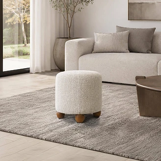 Puf <strong>Vrelo</strong>  Beige, Eg Ø38 cm