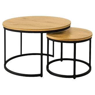 Sæt med Sofaborde Ø50 & Ø70 cm <strong>Strello</strong>  Eg