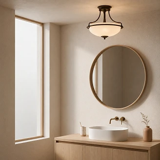 Quoizel Loftlampe med afstand <strong>Griffin</strong>  Bronze Ø 42 cm