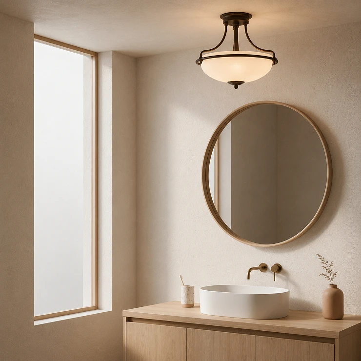 Quoizel Loftlampe med afstand Griffin Bronze Ø 42 cm