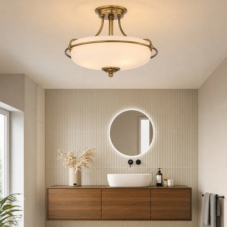 Quoizel Loftlampe med afstand Griffin Guld Ø 42 cm