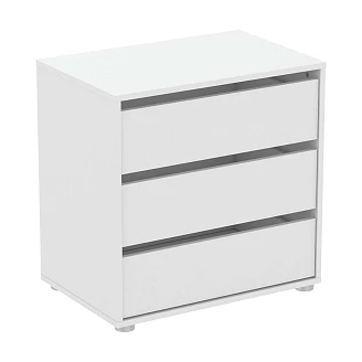 Kommode <strong>Bloxen</strong>  Hvid, 3 Skuffer 60x40 cm