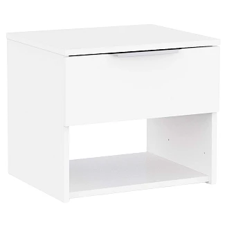Sengebord Skand Hvid, 1 Skuffe 44x37 cm