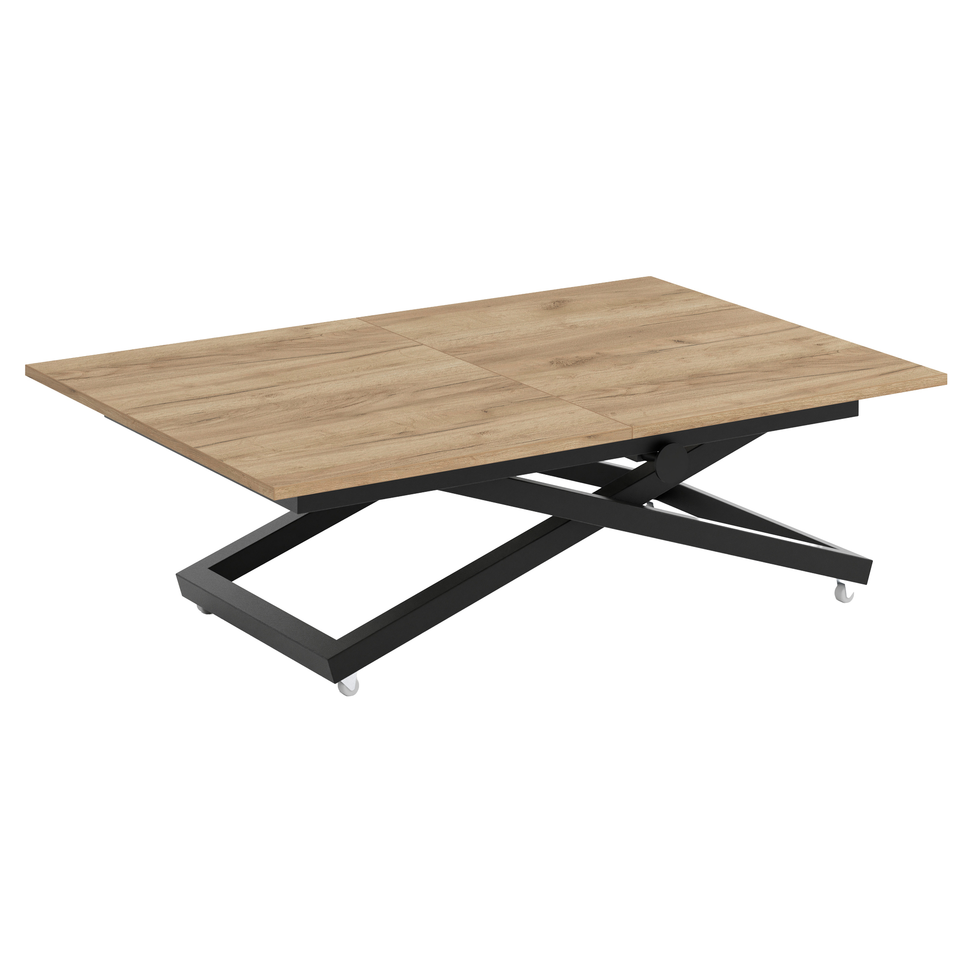 Bord Utdragbart Noric Guld Craft-Ek 120 cm med Justerbar Höjd