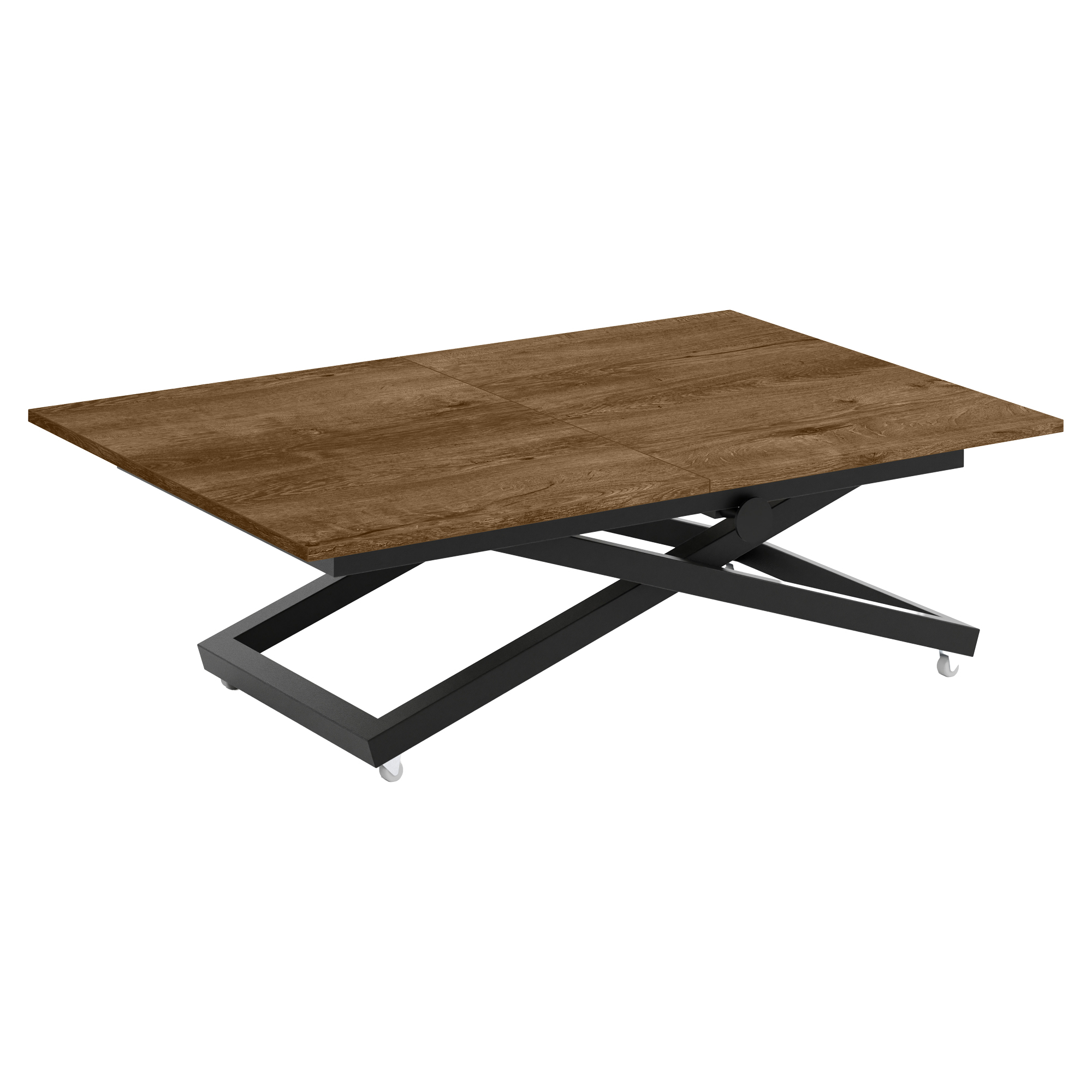 Bord Utdragbart Noric Mörk Lefkas-Ek 120 cm med Justerbar Höjd
